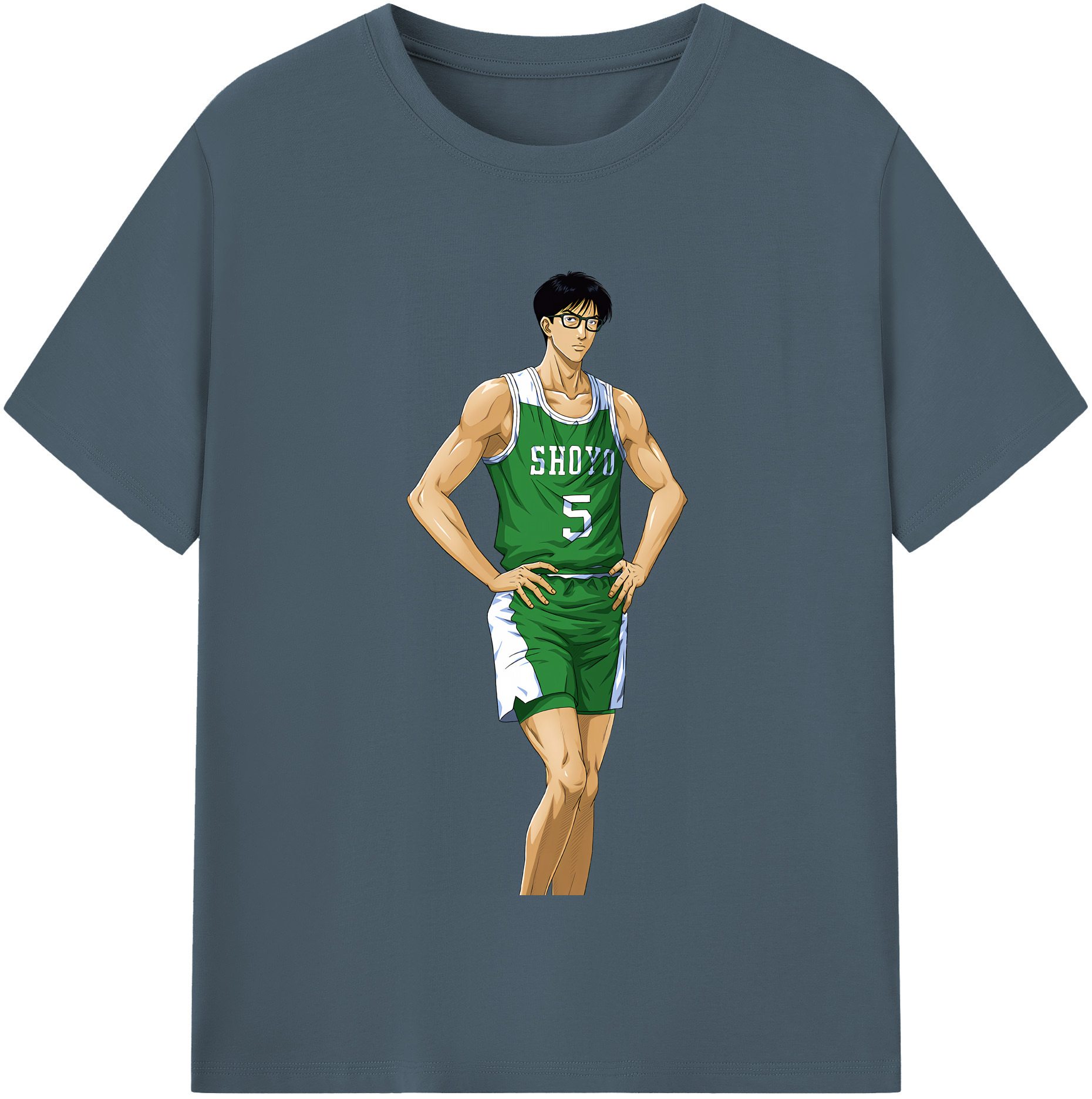 SLAM DUNK／スラムダンク 綿100％半袖Tシャツ（フロントプリント）